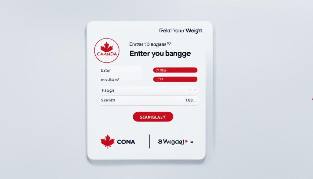 Air Canada baggage calculator