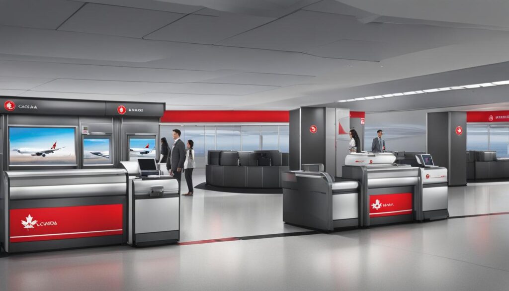 Air Canada baggage check-in steps